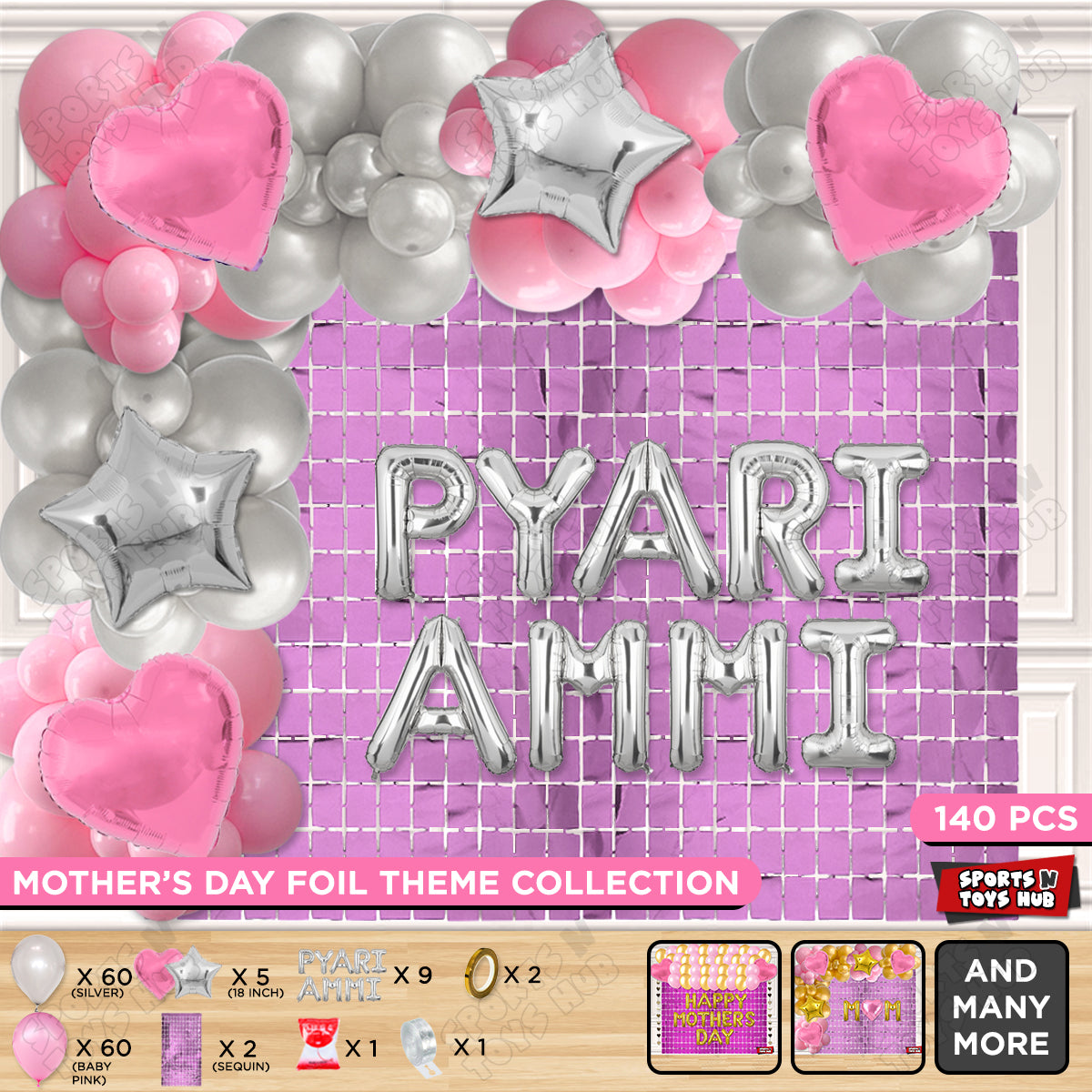 Pyari Ammi Foil Letter Arch Theme Collection