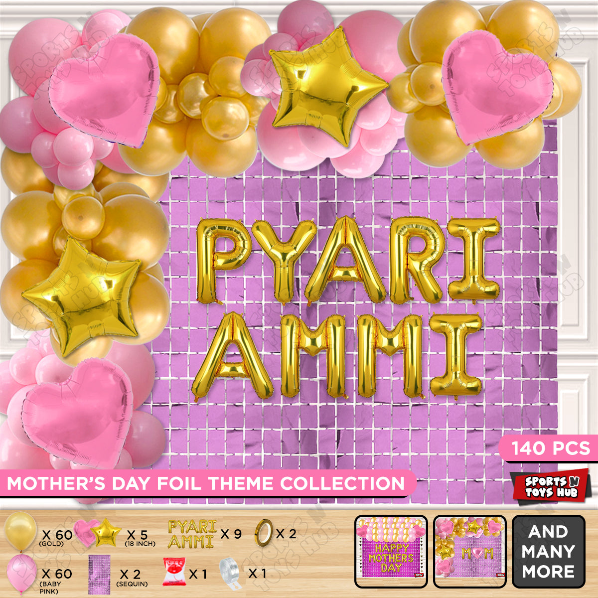 Pyari Ammi Foil Letter Arch Theme Collection