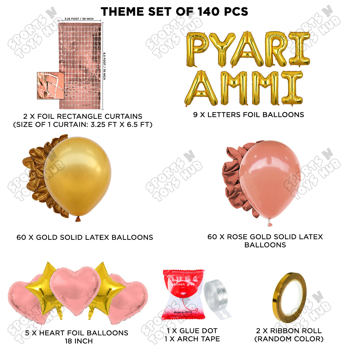 Pyari Ammi Foil Letter Arch Theme Collection