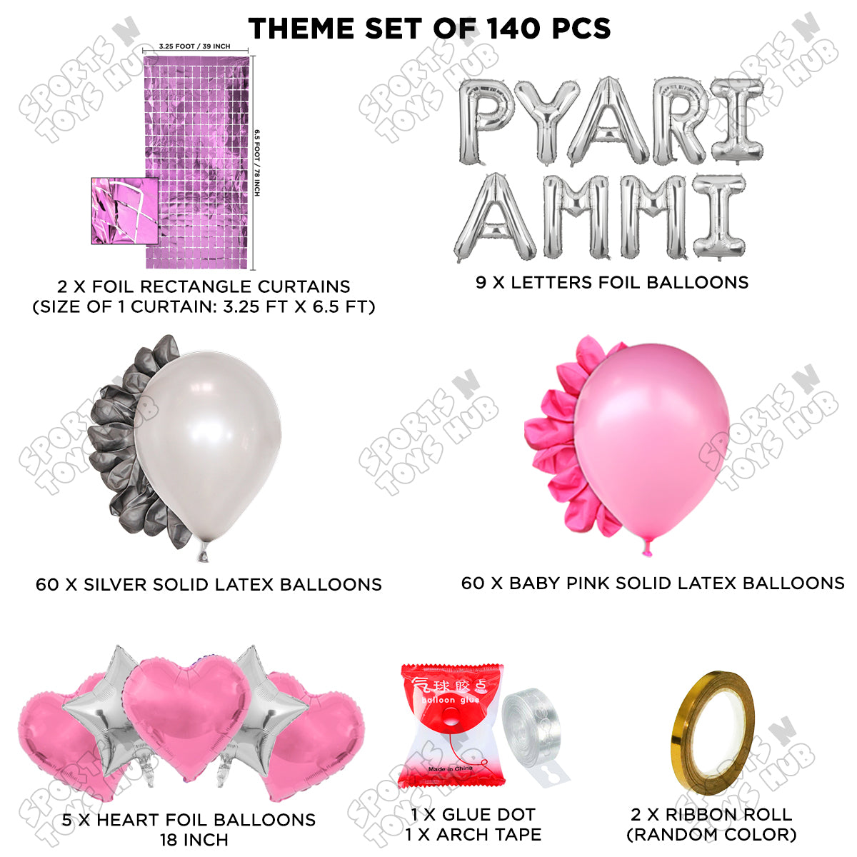 Pyari Ammi Foil Letter Arch Theme Collection