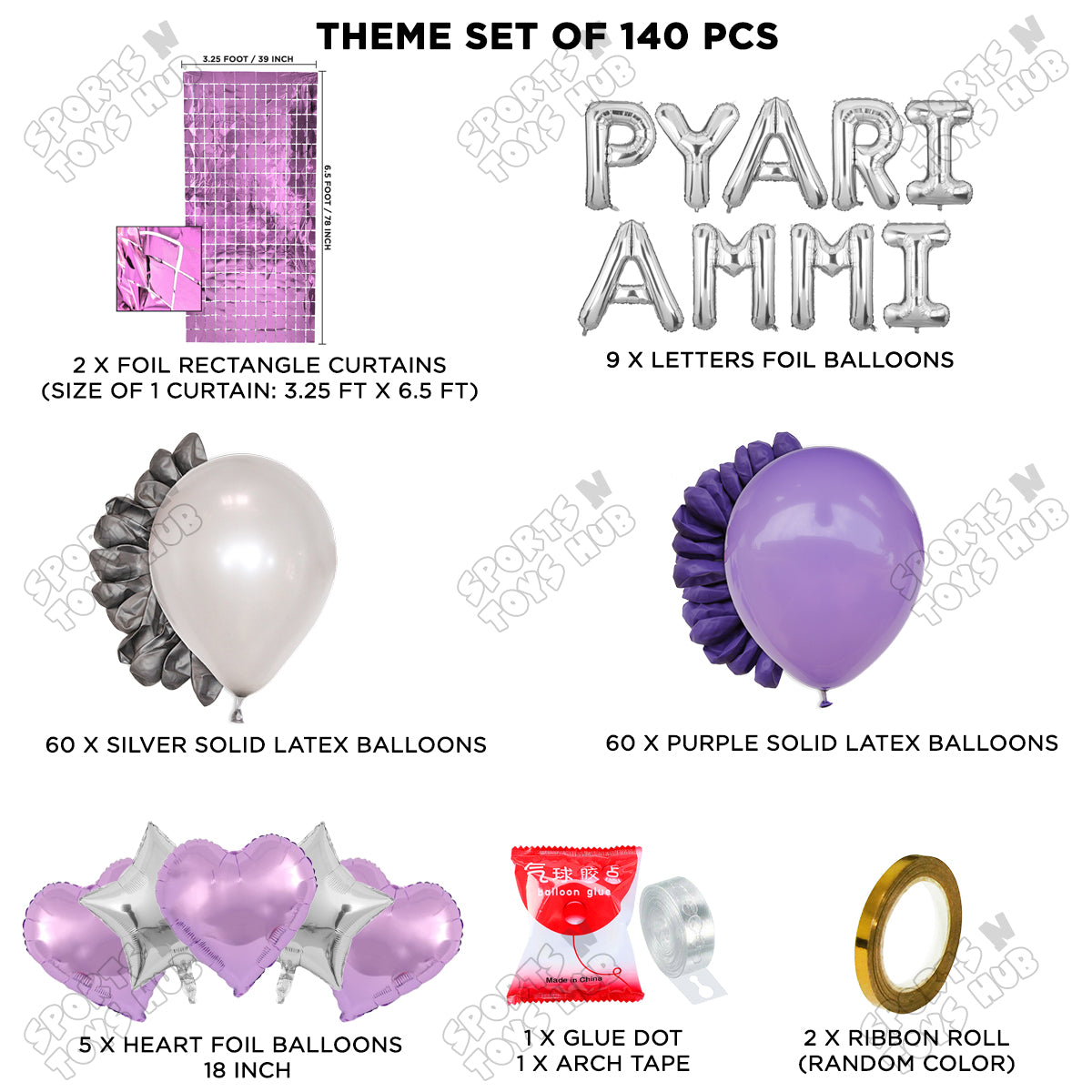 Pyari Ammi Foil Letter Arch Theme Collection