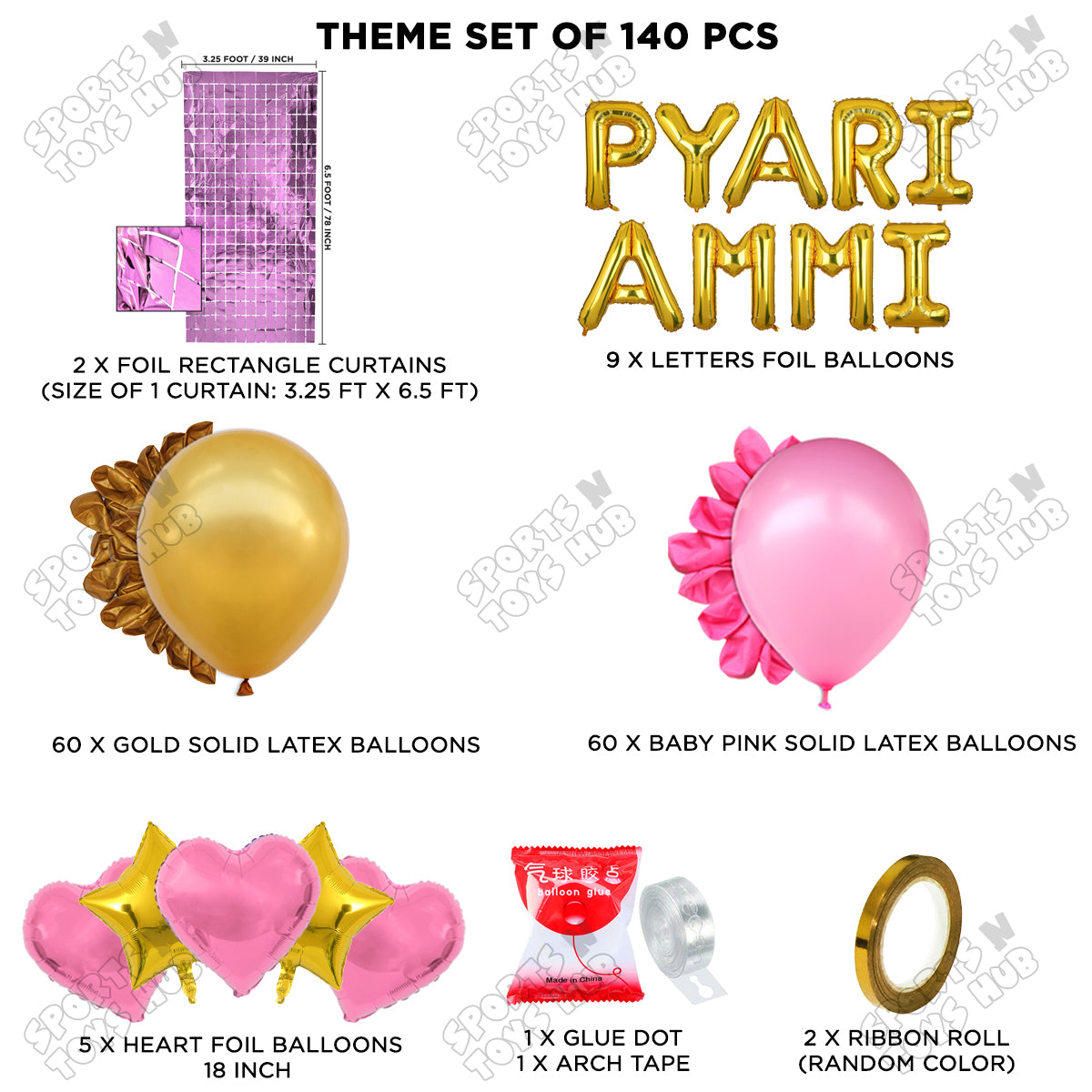 Pyari Ammi Foil Letter Arch Theme Collection