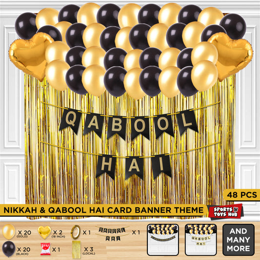 Qabool Hai Card Banner Theme With Curtain