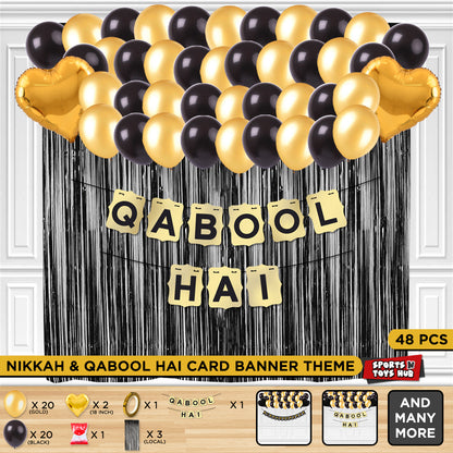 Qabool Hai Shinny Card Banner Theme With Curtain