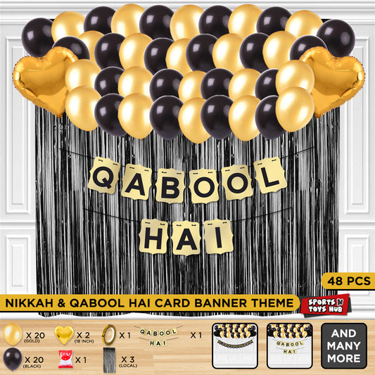 Qabool Hai Shinny Card Banner Theme With Curtain