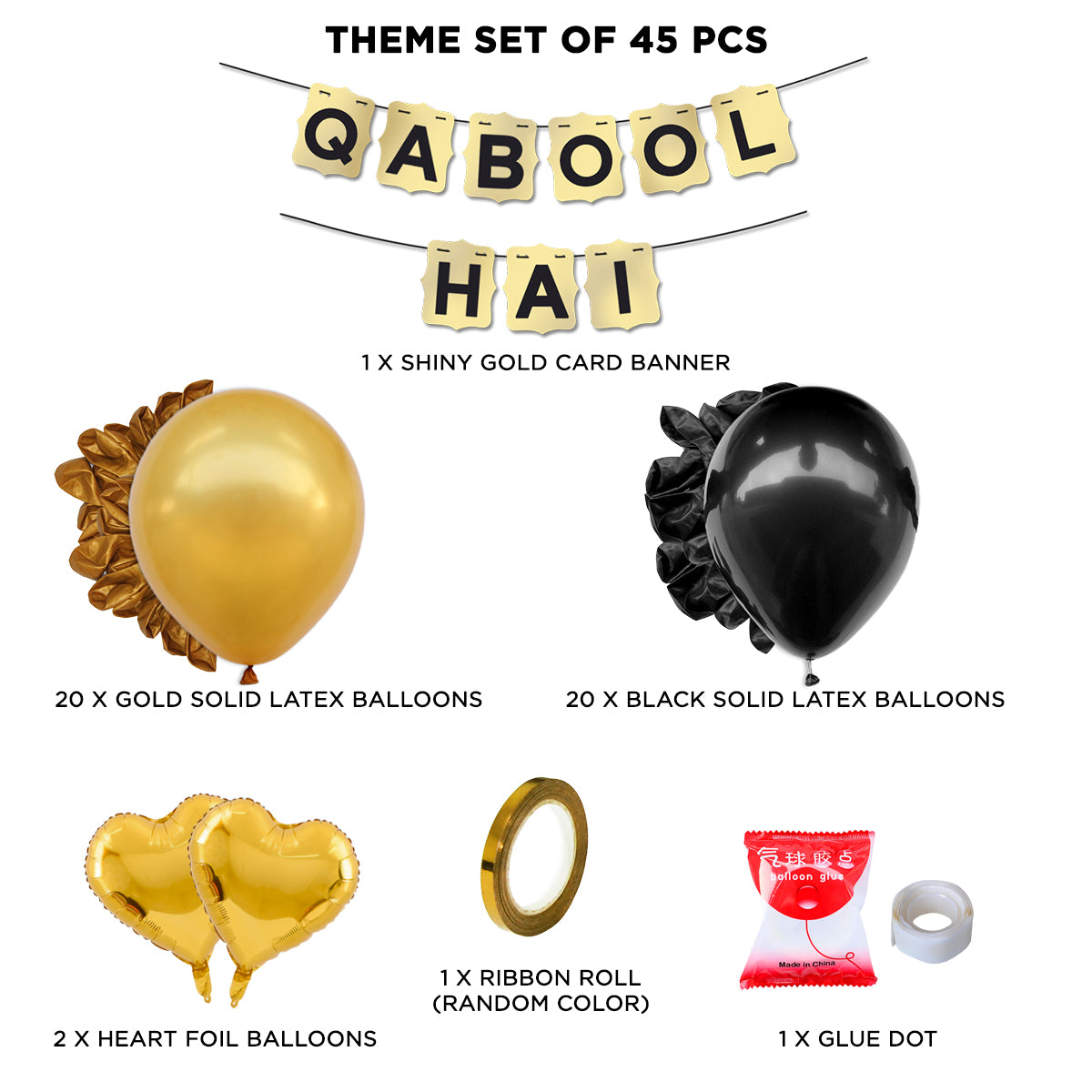 Qabool Hai Shinny Card Banner Theme Without Curtain