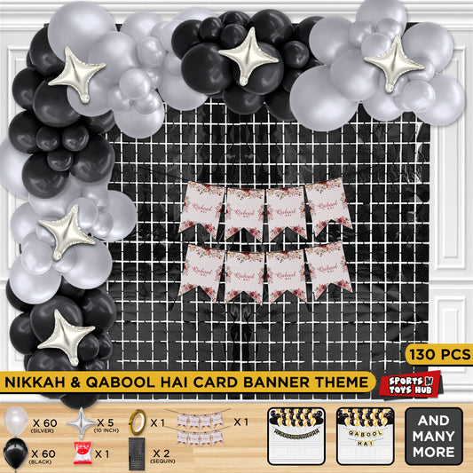 Qabool Hai Card Printed Flower Banner Arch Theme