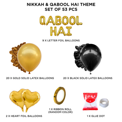 Qabool Hai Letter Theme Without Curtain