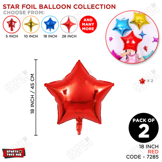 18 Inch - Red Star Foil Balloon