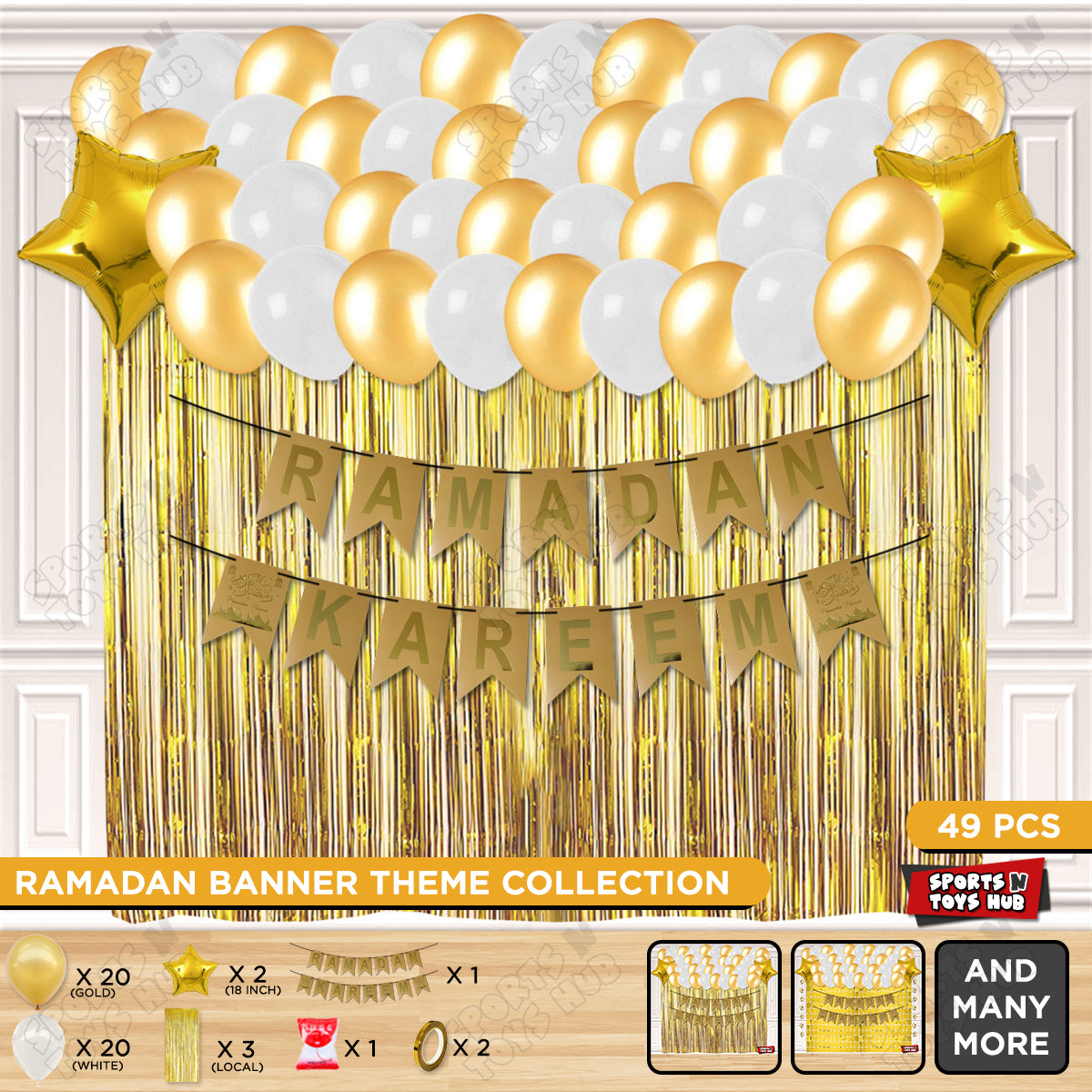 Ramadan Kareem Gold Card Banner Theme Collection