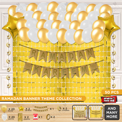 Ramadan Kareem Gold Card Banner Theme Collection
