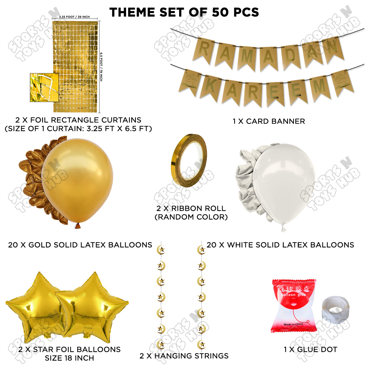 Ramadan Kareem Gold Card Banner Theme Collection
