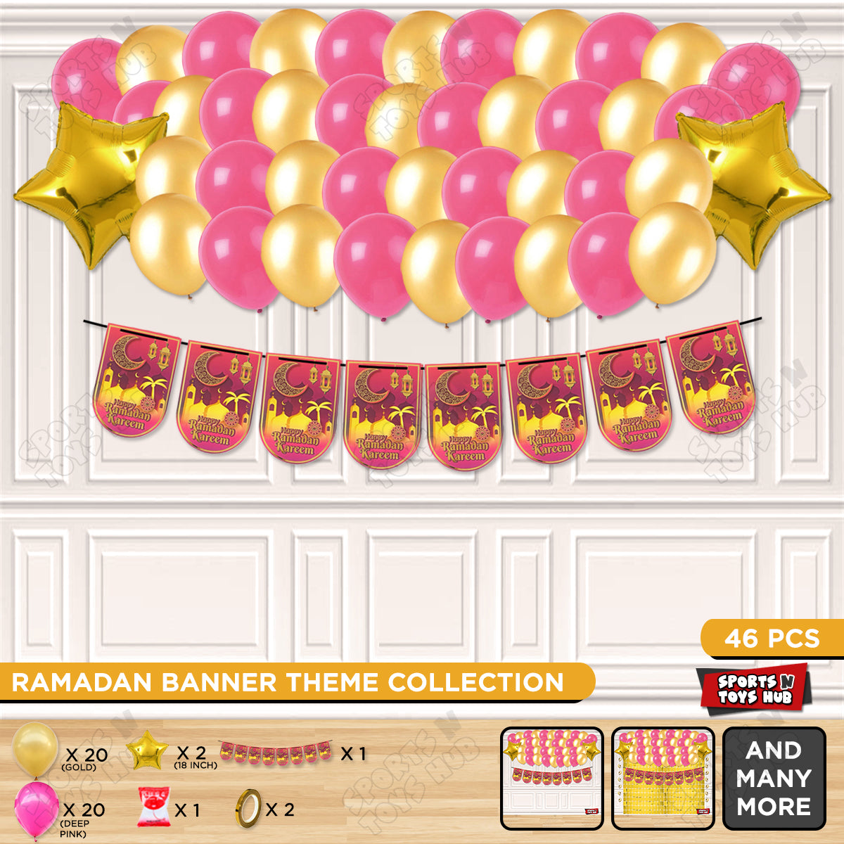 Ramadan Kareem Card Banner Theme Collection - Deep Pink