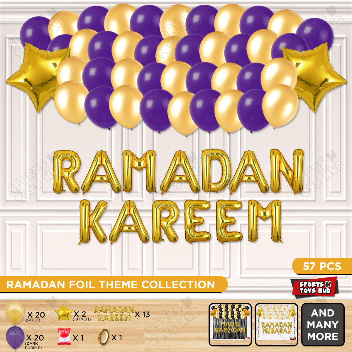 Ramadan Kareem Foil Balloon Garland Theme Collection