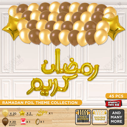 Ramadan Kareem Urdu Script Text Foil Balloon Garland Theme Collection