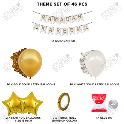 Ramadan Kareem Card Banner Theme Collection - White