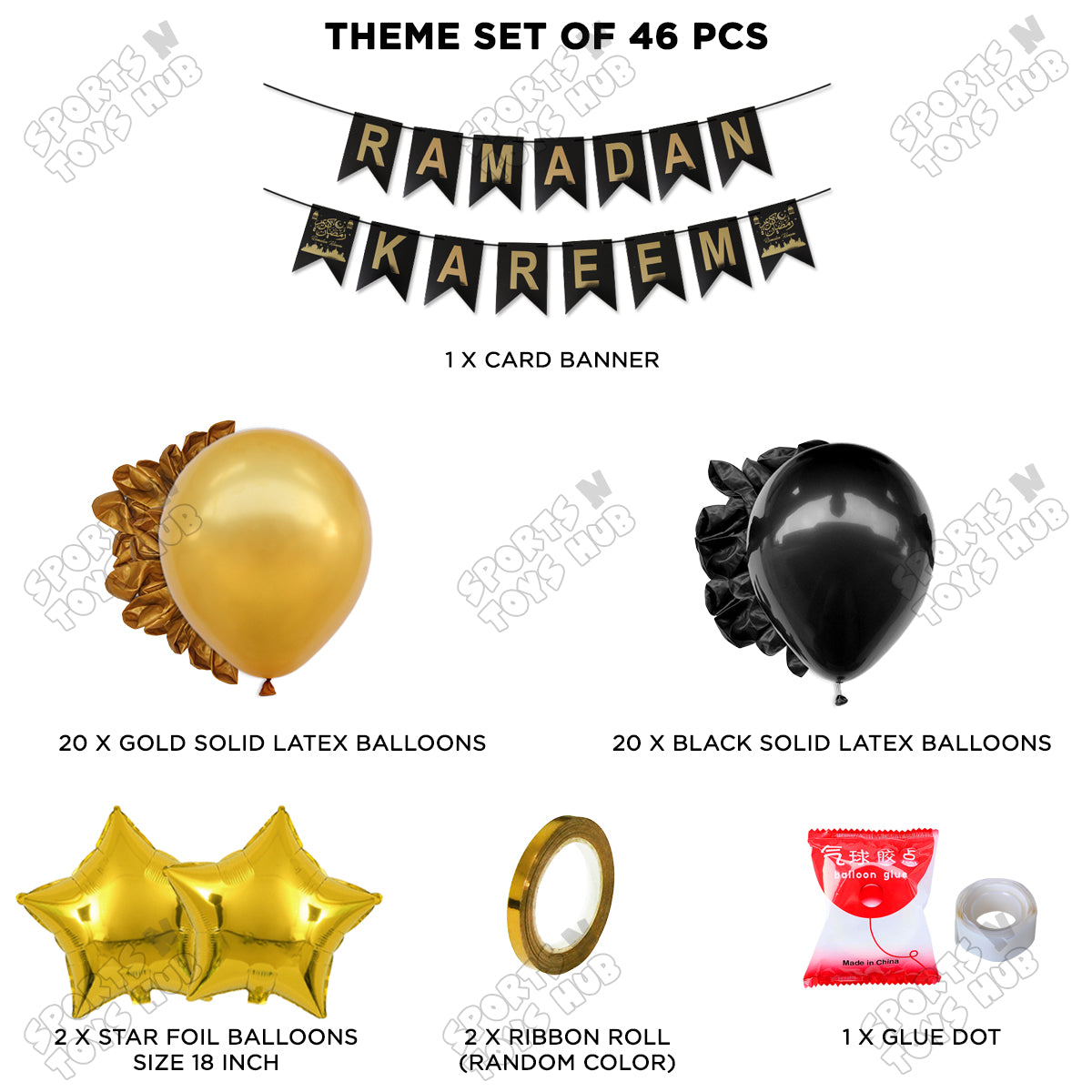 Ramadan Kareem Card Banner Theme Collection - Black