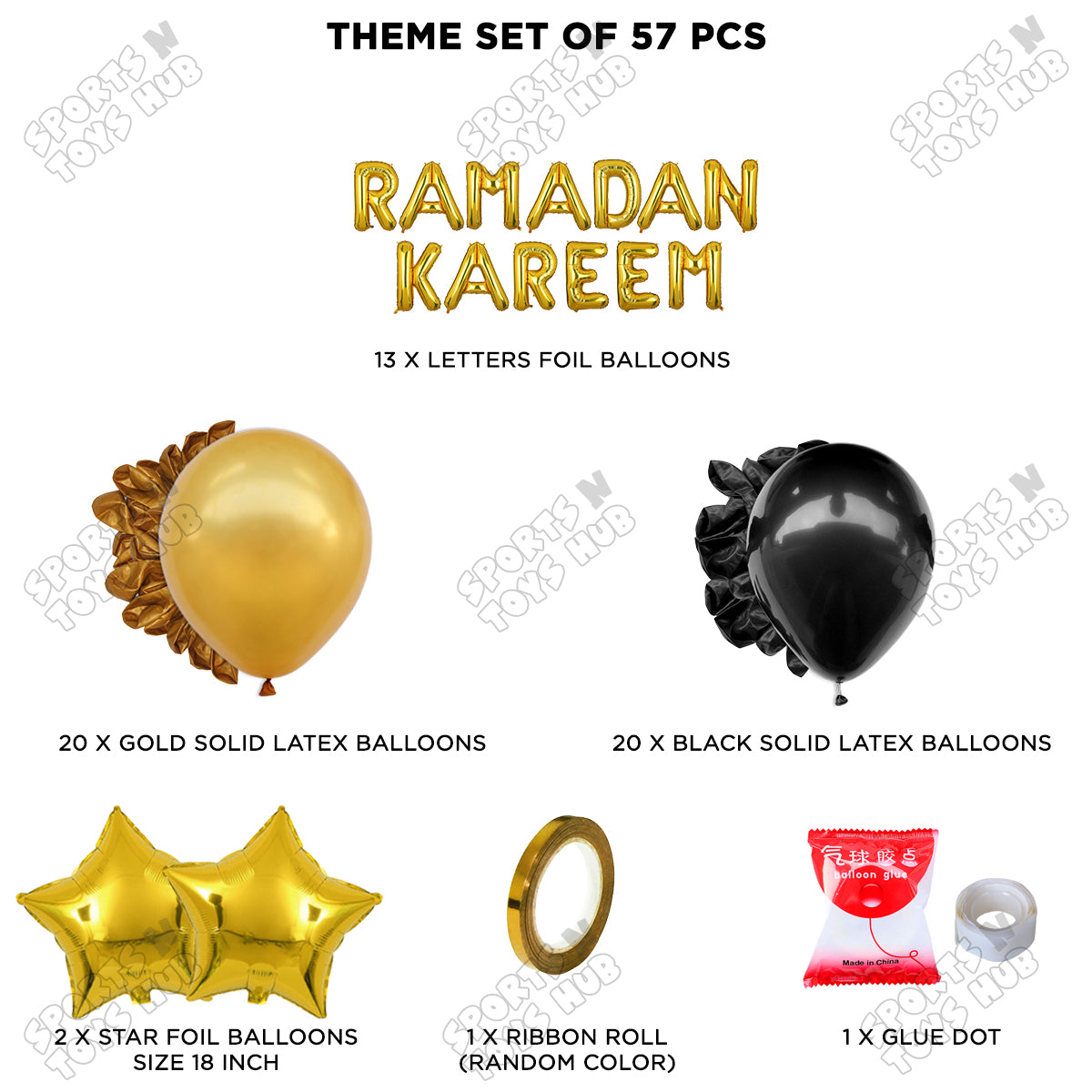 Ramadan Kareem Foil Balloon Garland Theme Collection