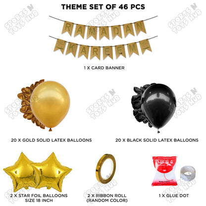 Ramadan Kareem Card Banner Theme Collection - Gold & Black