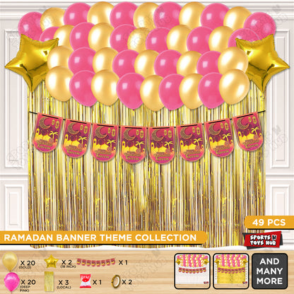 Ramadan Kareem Card Banner Theme Collection - Deep Pink