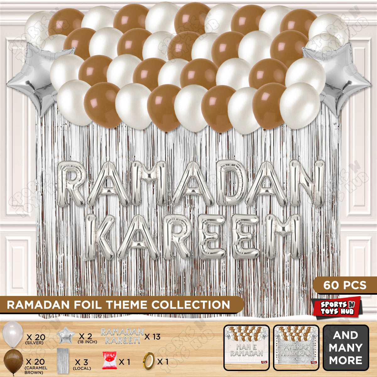 Ramadan Kareem Foil Balloon Curtain Theme Collection