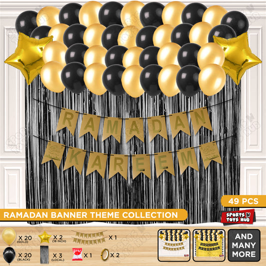 Ramadan Kareem Card Banner Theme Collection - Gold & Black