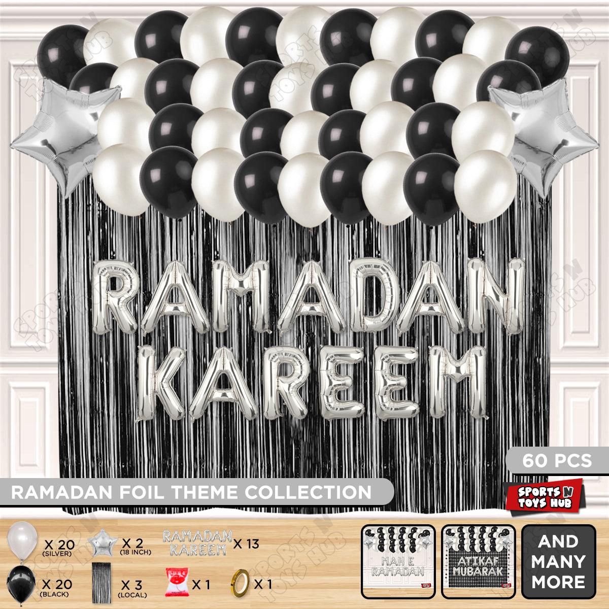 Ramadan Kareem Foil Balloon Curtain Theme Collection