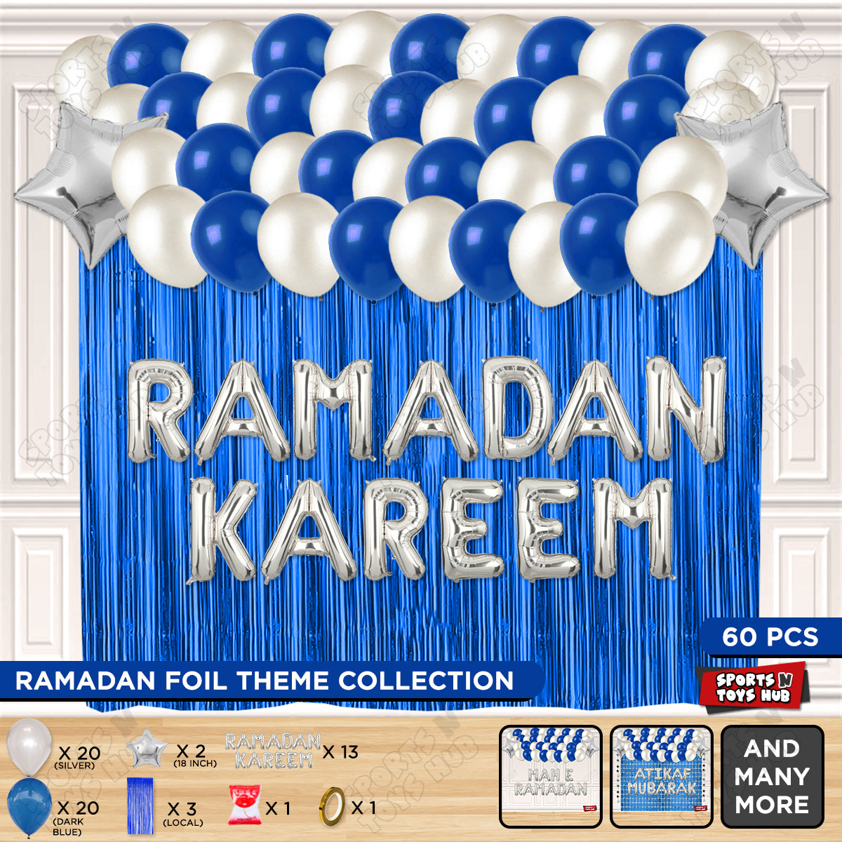 Ramadan Kareem Foil Balloon Curtain Theme Collection