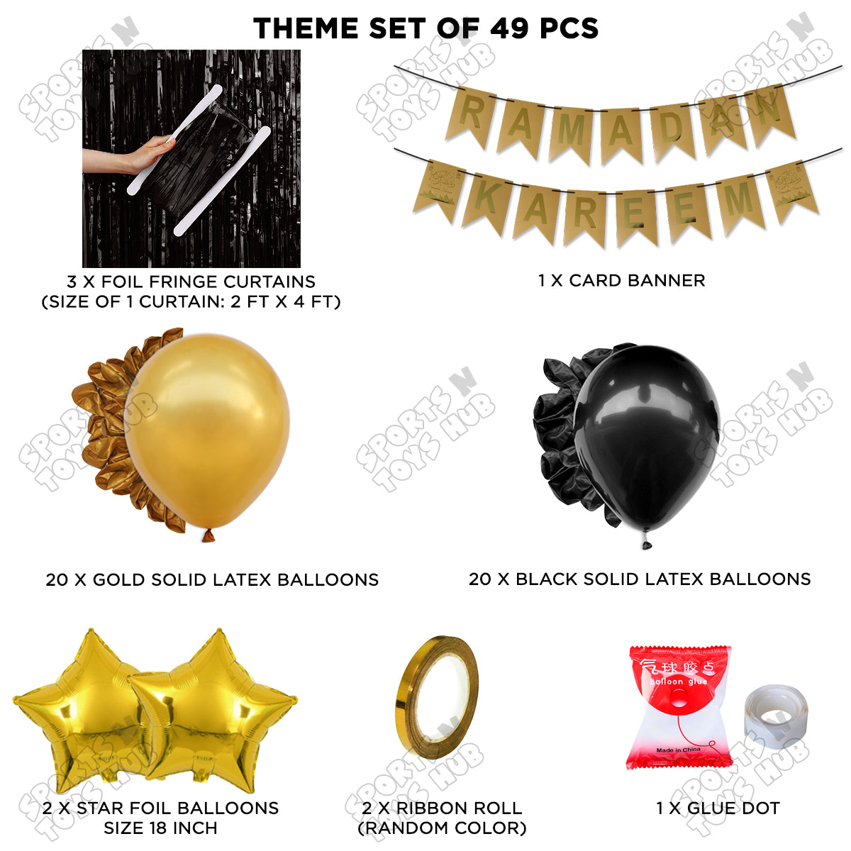 Ramadan Kareem Card Banner Theme Collection - Gold & Black