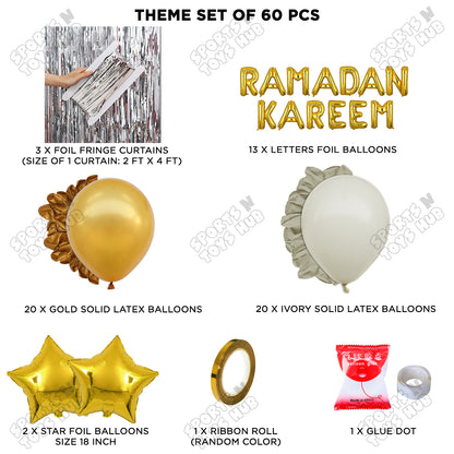 Ramadan Kareem Foil Balloon Curtain Theme Collection