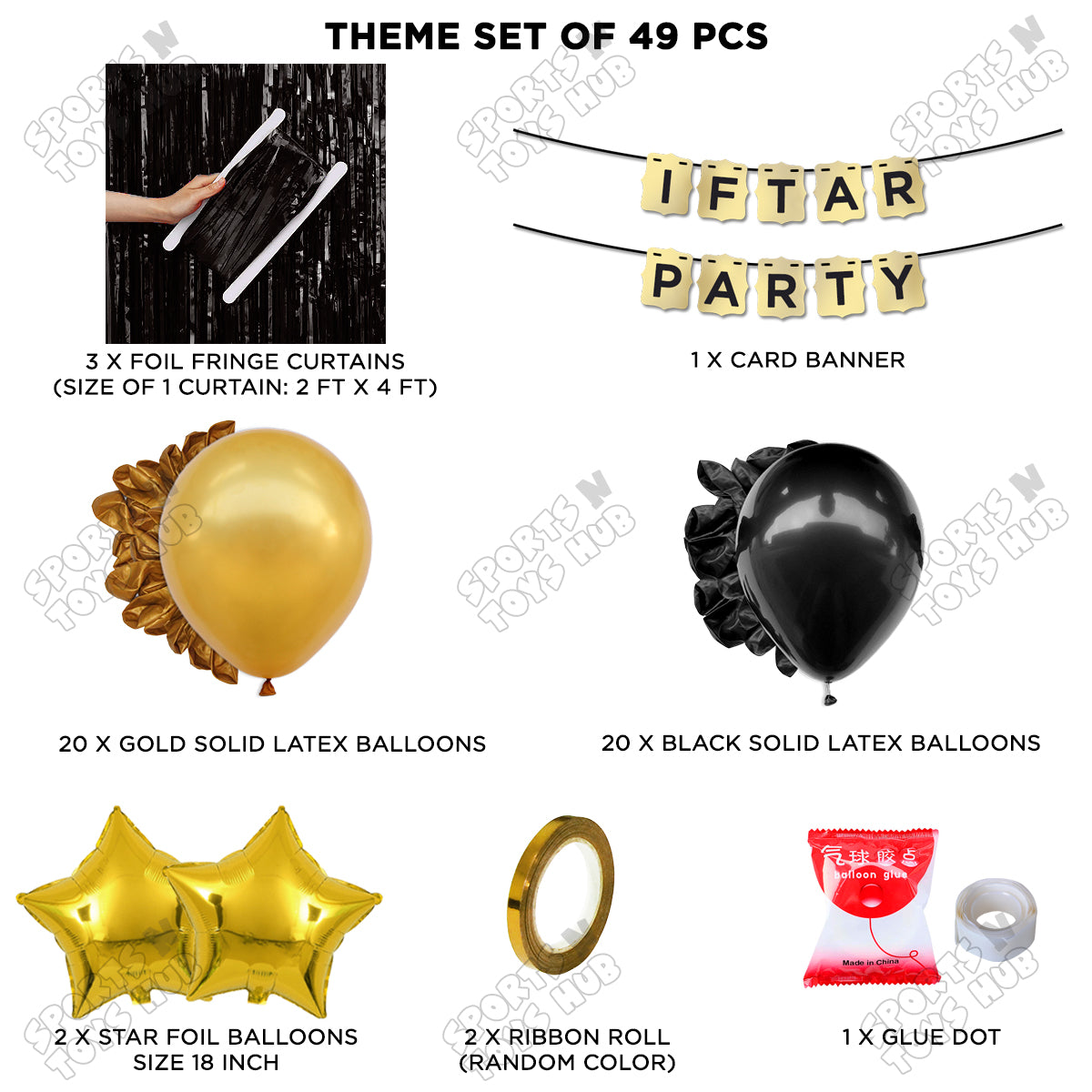 Iftar Party Shinny Gold Card Banner Theme Collection