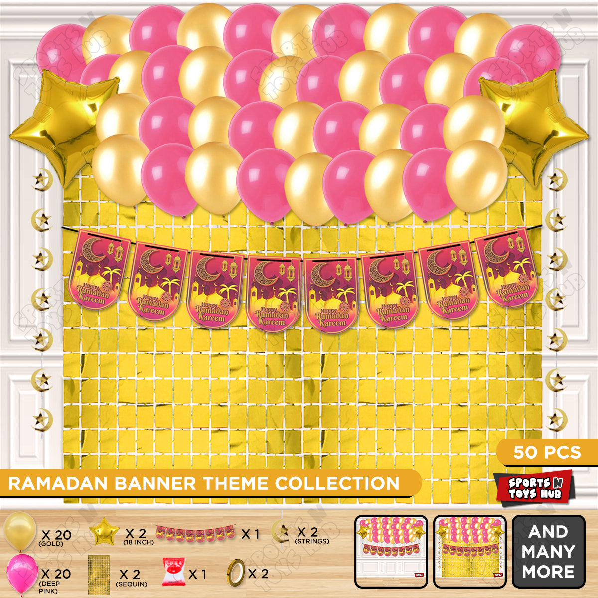 Ramadan Kareem Card Banner Theme Collection - Deep Pink