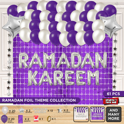 Ramadan Kareem Foil Balloon Rectangle Curtain Theme Collection