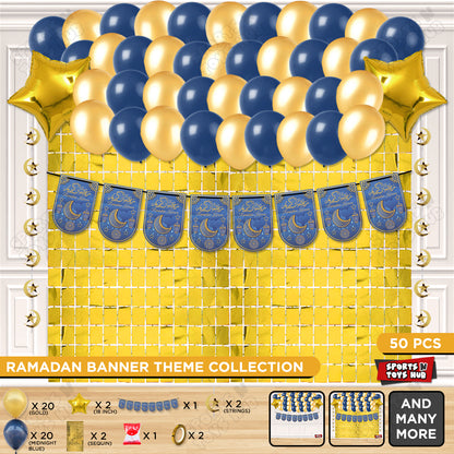 Ramadan Kareem Card Banner Theme Collection - Blue