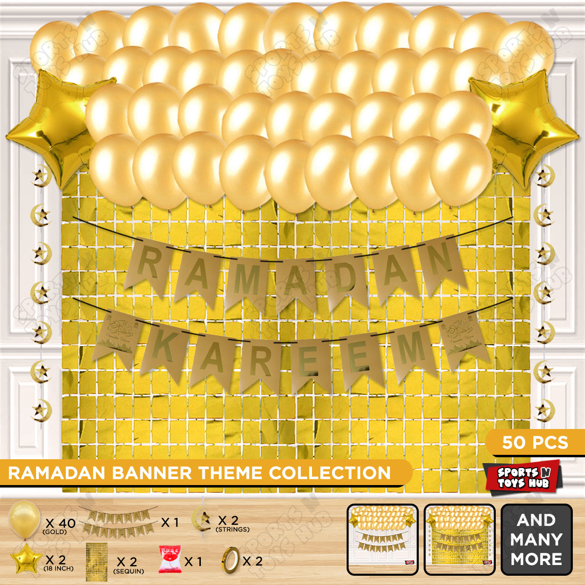 Ramadan Kareem Card Banner Theme Collection - Gold
