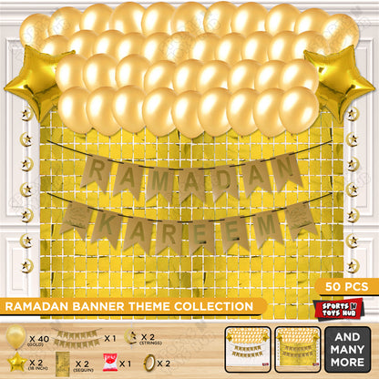 Ramadan Kareem Card Banner Theme Collection - Gold