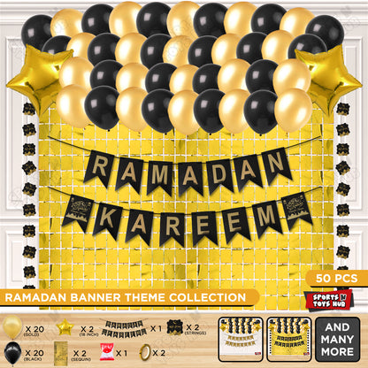 Ramadan Kareem Card Banner Theme Collection - Black