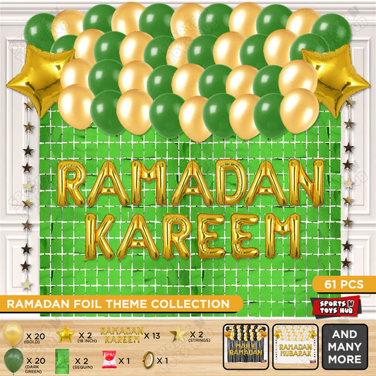 Ramadan Kareem Foil Balloon Rectangle Curtain Theme Collection