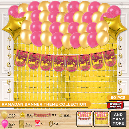 Ramadan Kareem Card Banner Theme Collection - Deep Pink