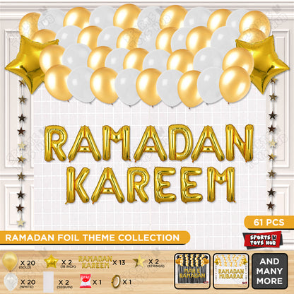 Ramadan Kareem Foil Balloon Rectangle Curtain Theme Collection