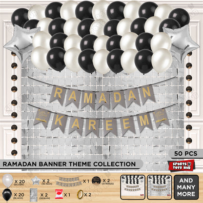 Ramadan Kareem Card Banner Theme Collection - Silver