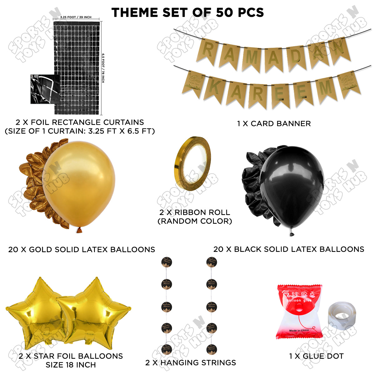 Ramadan Kareem Card Banner Theme Collection - Gold & Black