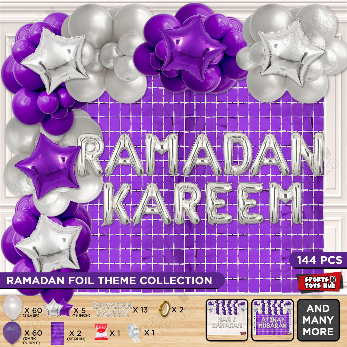 Ramadan Kareem Foil Balloon Arch Theme Collection