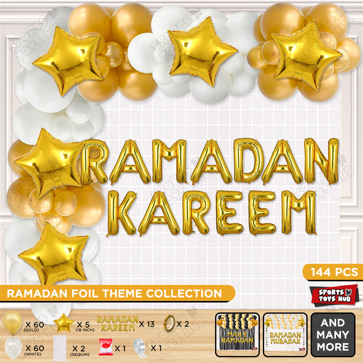 Ramadan Kareem Foil Balloon Arch Theme Collection