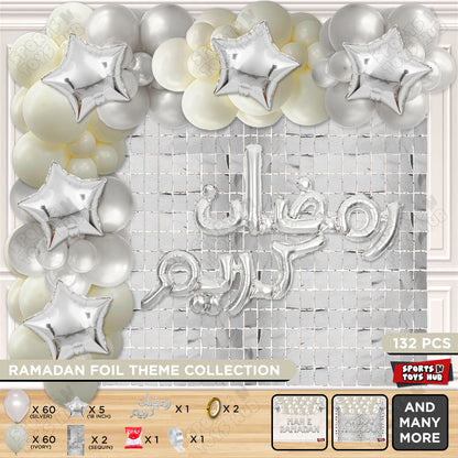 Ramadan Kareem Urdu Script Text Foil Balloon Arch Theme Collection