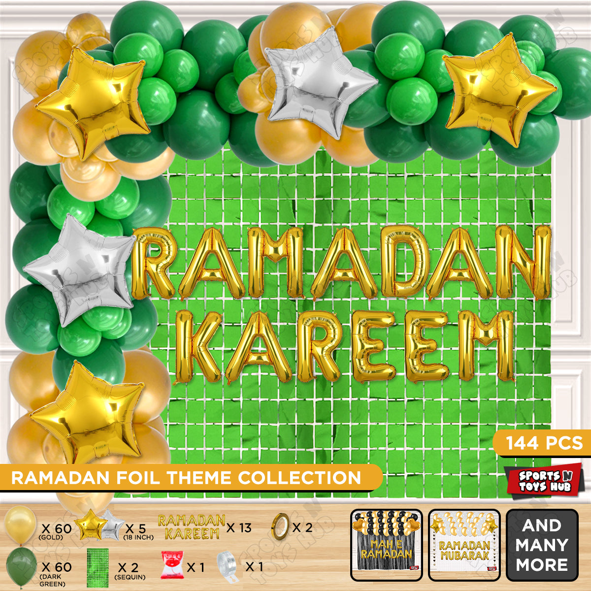 Ramadan Kareem Foil Balloon Arch Theme Collection