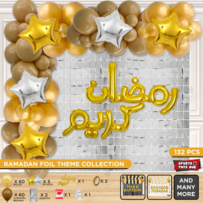 Ramadan Kareem Urdu Script Text Foil Balloon Arch Theme Collection