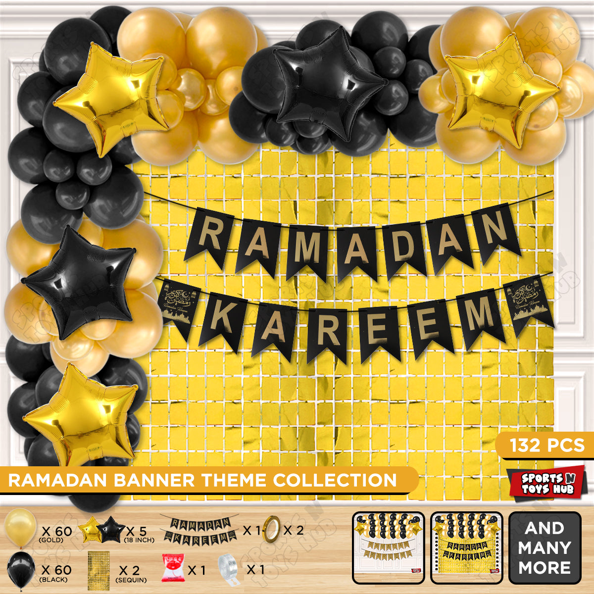 Ramadan Kareem Card Banner Theme Collection - Black