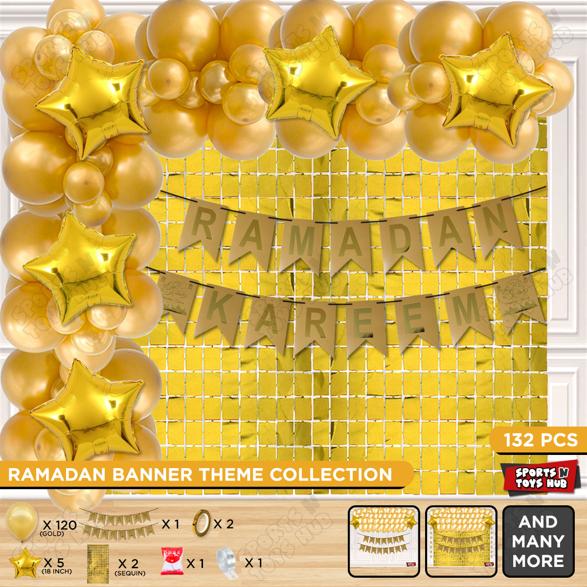Ramadan Kareem Card Banner Theme Collection - Gold