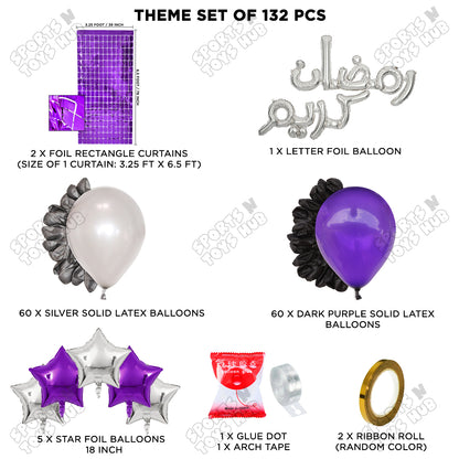 Ramadan Kareem Urdu Script Text Foil Balloon Arch Theme Collection